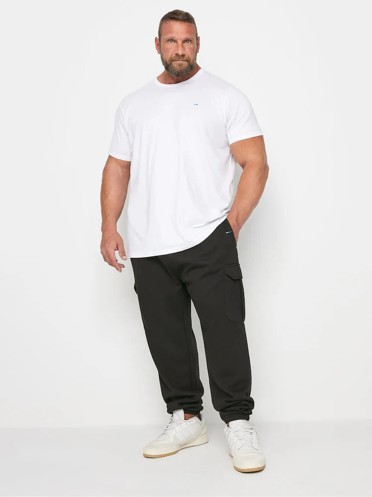 BadRhino Big & Tall Black Cargo Joggers
