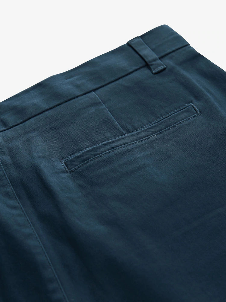 Blue Dark Slim Fit Stretch Chinos Trousers
