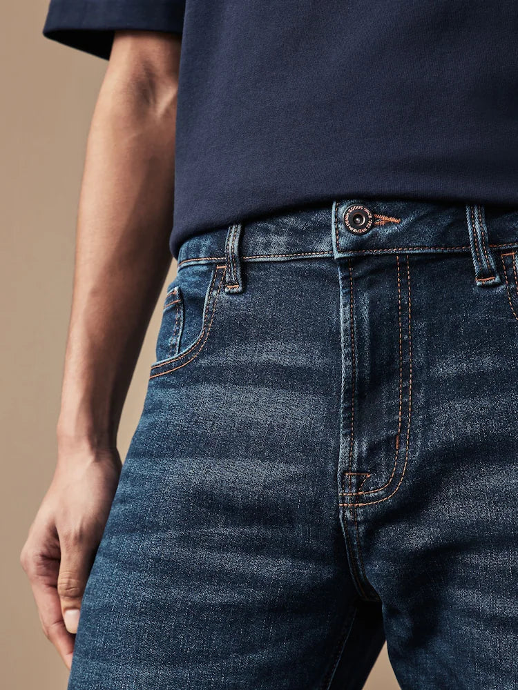 Blue Mid Indigo Slim Fit Motionflex Jeans