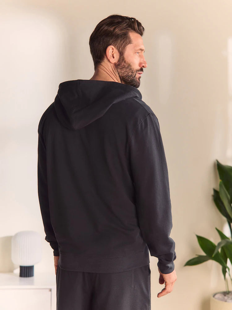 Slate Grey 100% Cotton Lightweight Zip Up Hoodie