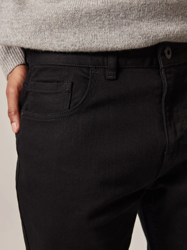 Black Solid Single Slim Fit Classic Stretch Jeans