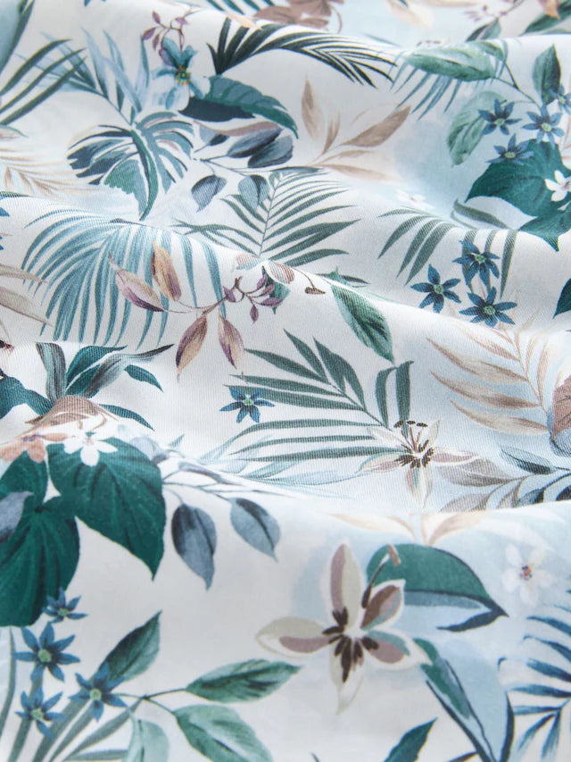 Ecru Hawaiian Regular Fit Print Short Sleeve Shirt