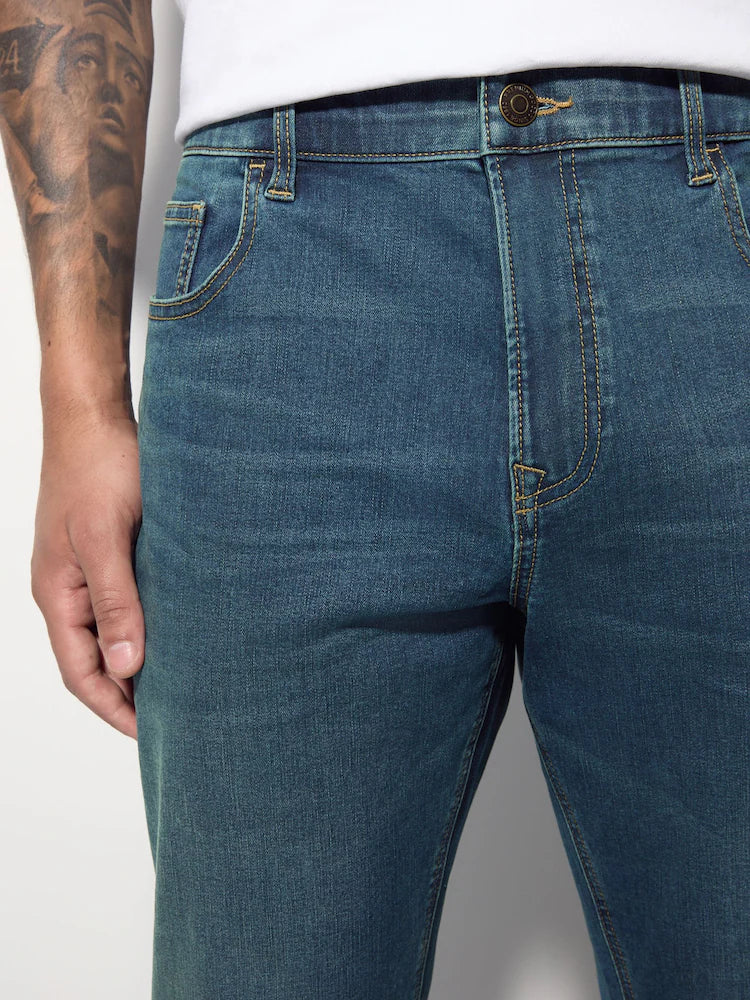 Blue Deep Vintage Single Slim Fit Classic Stretch Jeans