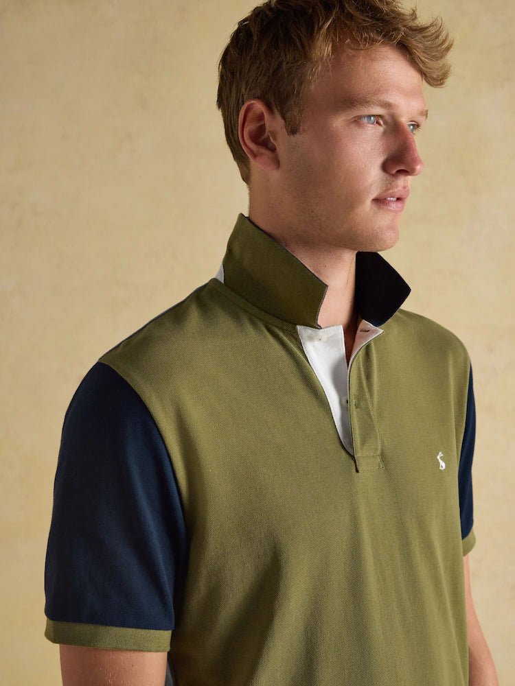 Joules Woody Blue/Green Cotton Pique Polo Shirt