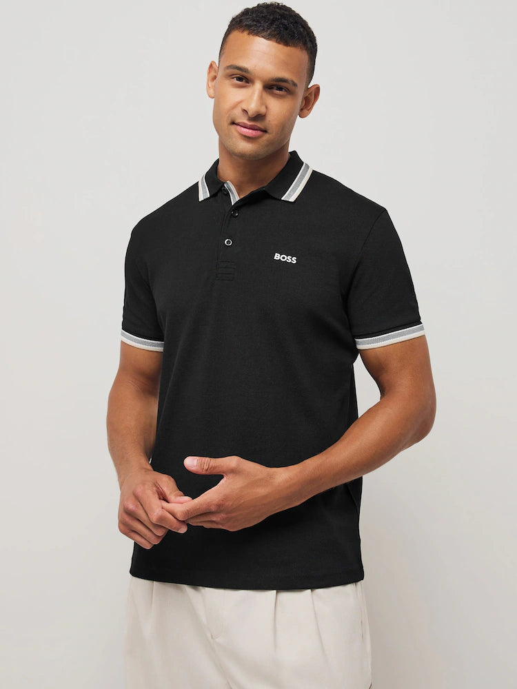 BOSS Black Regular Fit Paddy Tipped Collar Polo Shirt