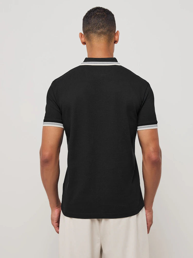 BOSS Black Regular Fit Paddy Tipped Collar Polo Shirt
