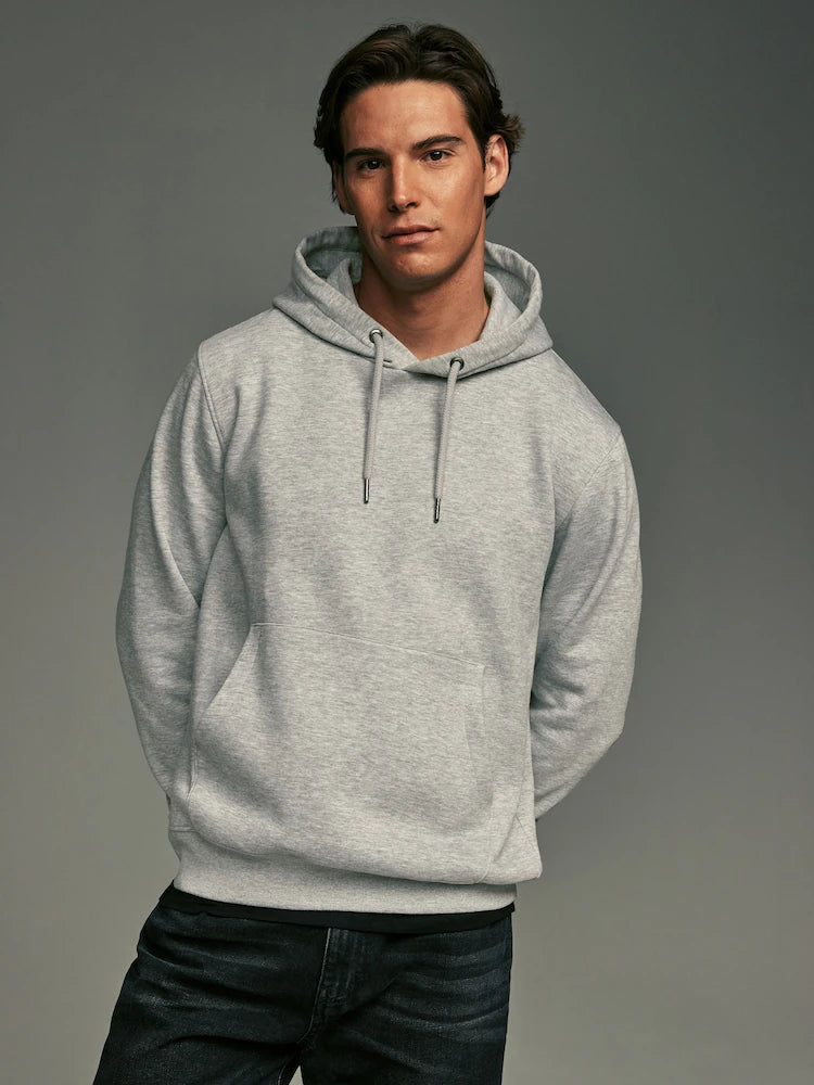 Grey Regular Fit Rich Jersey Fabric Hoodie