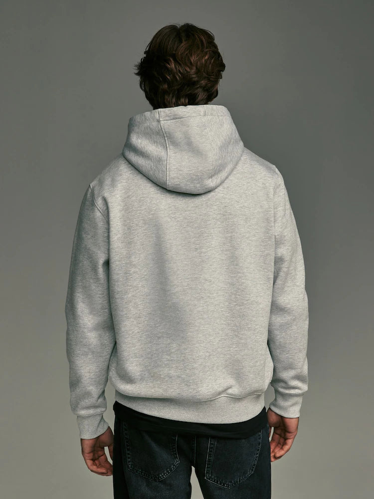 Grey Regular Fit Rich Jersey Fabric Hoodie