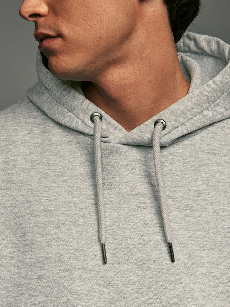 Grey Regular Fit Rich Jersey Fabric Hoodie