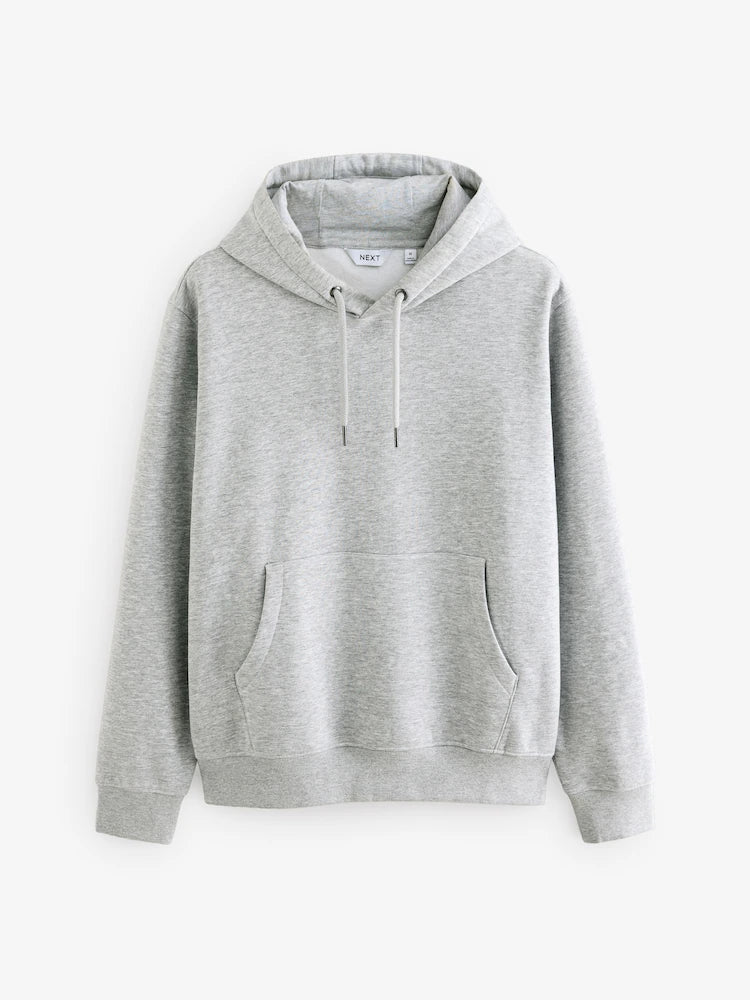 Grey Regular Fit Rich Jersey Fabric Hoodie