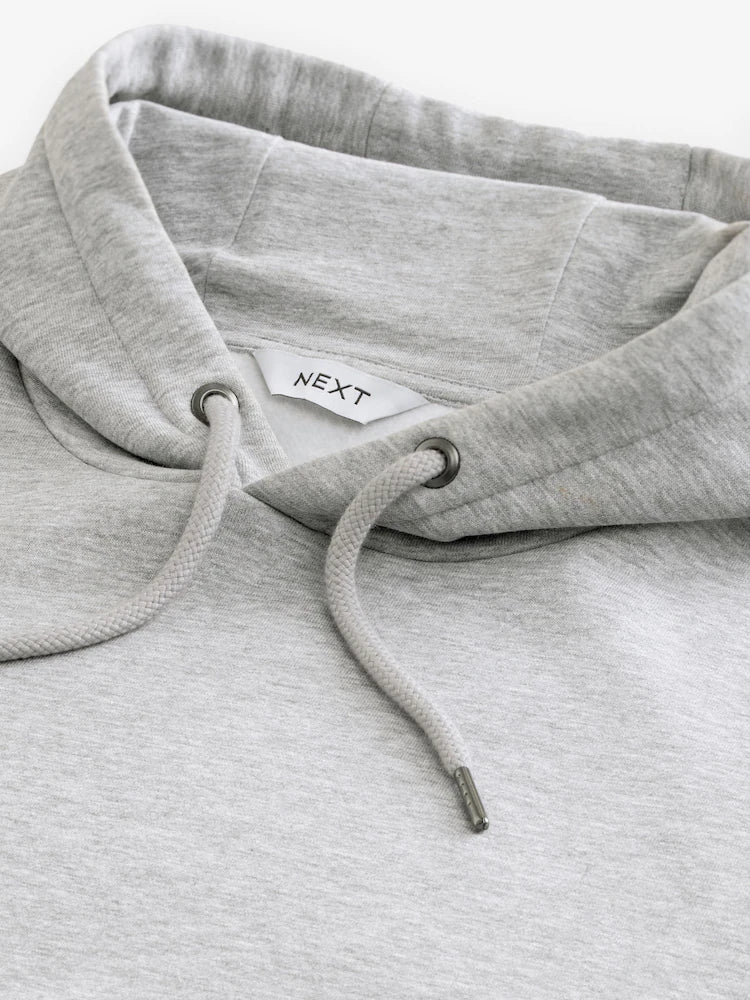 Grey Regular Fit Rich Jersey Fabric Hoodie